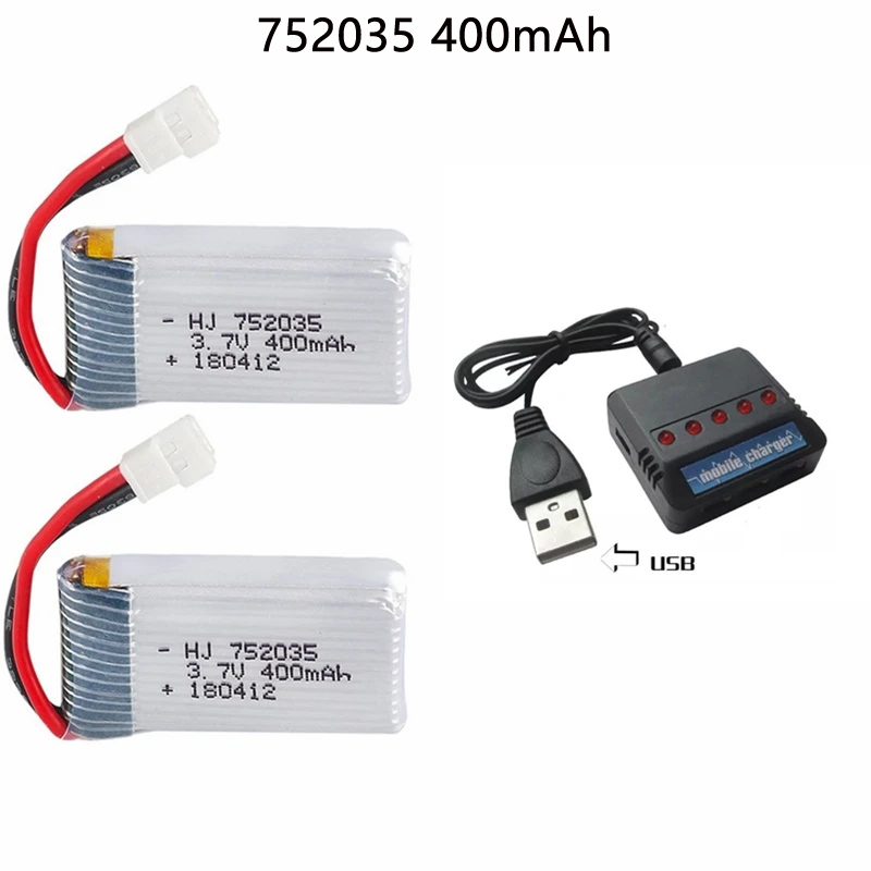 752035 3.7V 400mAh 35C 드론 배터리  - Eachine Drone E58 리뷰 및 가격