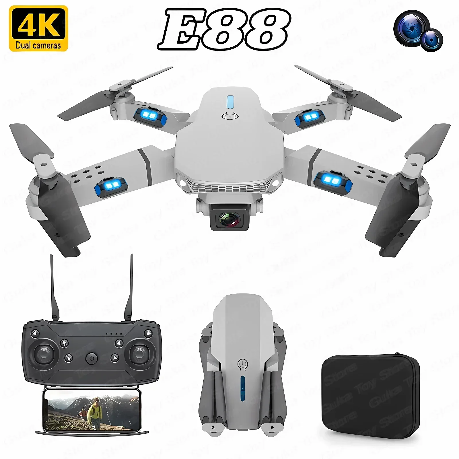 E88 프로 와이파이 FPV 드론, 광각 HD 4K 1 - Drone Lidar 리뷰 및 가격